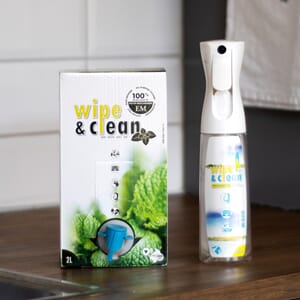 Wipe & Clean vaskemiddel, mynte 2L + spruteflaske